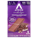 Atkins, Endulge ™, хрустящий батончик, 5 батончиков, 22 г (0,78 унции)