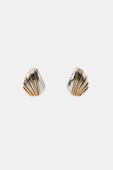 ZARA КОМБИНИРОВАННЫЕ СЕРЬГИ В ПОЛОСКУ, ЗОЛОТОЙ/СЕРЕБРЯНЫЙ