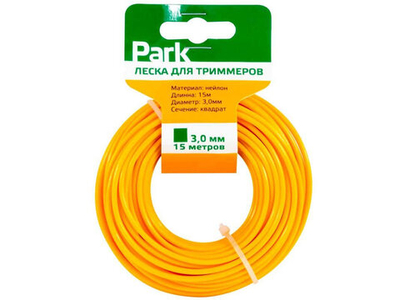 Леска для триммера 3,0мм 15м квадрат Park