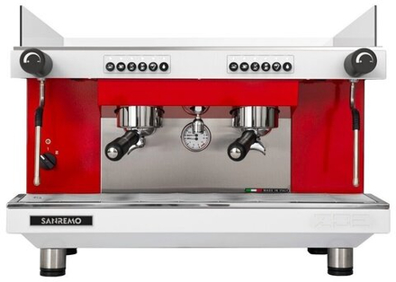 Кофемашина Sanremo Zoe SED (автомат) 2 гр. бело-красная