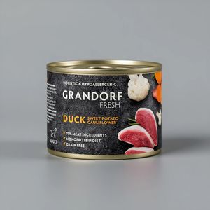 Консервы GRANDORF FRESH для собак, паштет из говядины с цукини и морковью