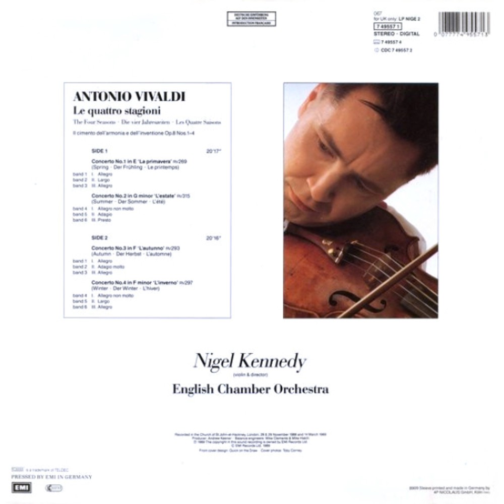 Nigel Kennedy, Antonio Vivaldi / The Four Seasons (LP)