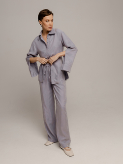 Костюм пижамный из итальянской вискозной ткани пыльно-сиреневый
