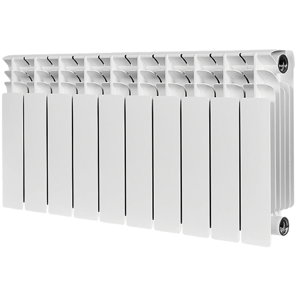 Радиатор биметаллический STOUT TITAN 350 - 10 секций (подключение боковое, цвет белый)