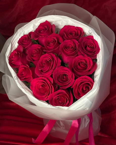 Букет «Малиновый закат»