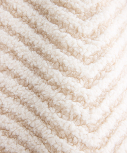 Oysho Куртка из искусственной овчины с узором «ёлочка», экрю