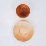 Деревянная пара (чашка  c блюдцем) из дерева Сибирский кедр NC22