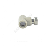 Тройник PP-R комбинированный серый Дн 20х3/4" с накидной гайкой VALFEX 10140120Г