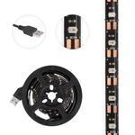 Лента светодиодная 5В, SMD2835, 4,8Вт/м, 60 LED/м, зеленый, 8мм, 1м, с USB коннектором, черная, IP65