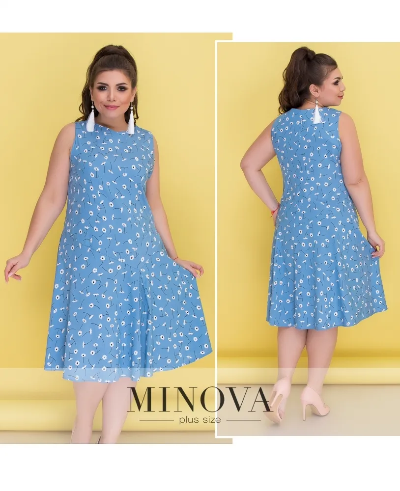 Платье 297-голубой Minova