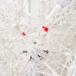 Искусственная белая елка с гирляндой встроенной «Normandia» Нормандия (коралловые ветки) от 2,1 м до 2,4 м