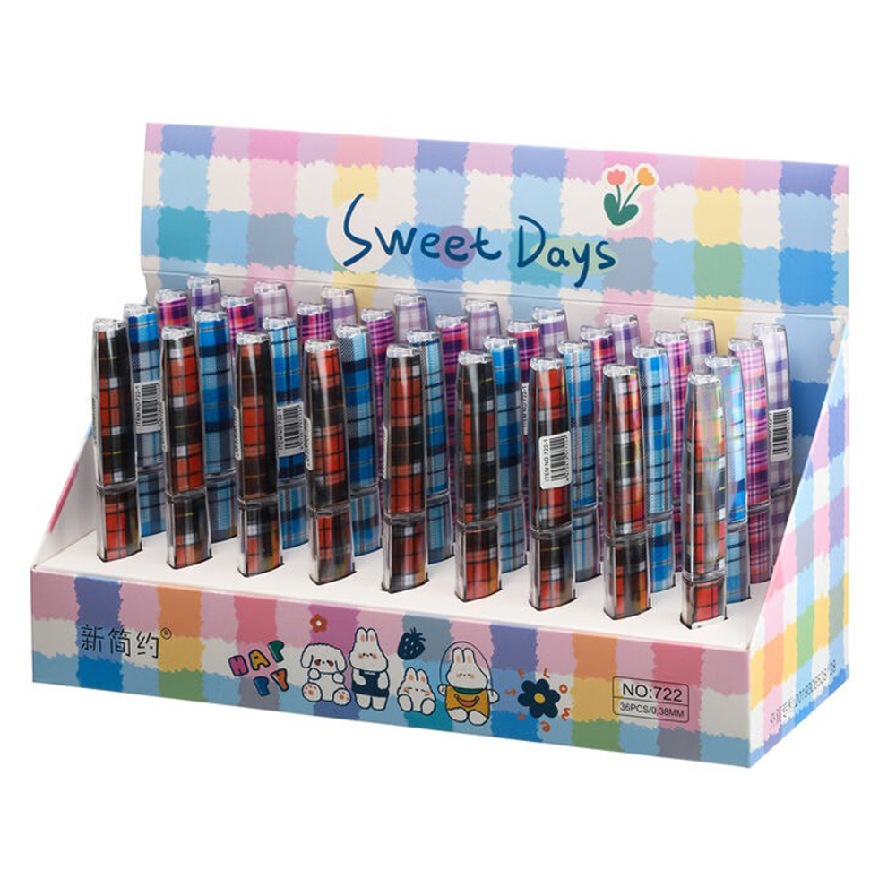 Ручка шариковая, масляная, Basir, синие чернила, серия "Дамские штучки", в виде блеска для губ, 36 шт