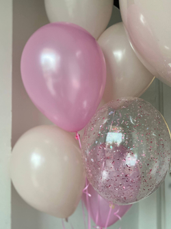 Воздушные шары розовые для девушки большой двойной шар №3381