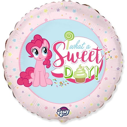 Шар (18""/46 см) Круг, My Little Pony, Лошадка Пинки Пай, Сладкий День!, Розовый, 1 шт. Е29