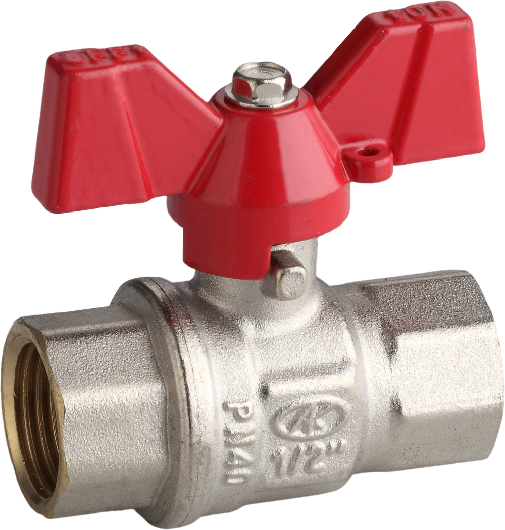 Вентиль AOSKER RED (ф20) 3/4" ВН/ВН с ручкой-бабочкой