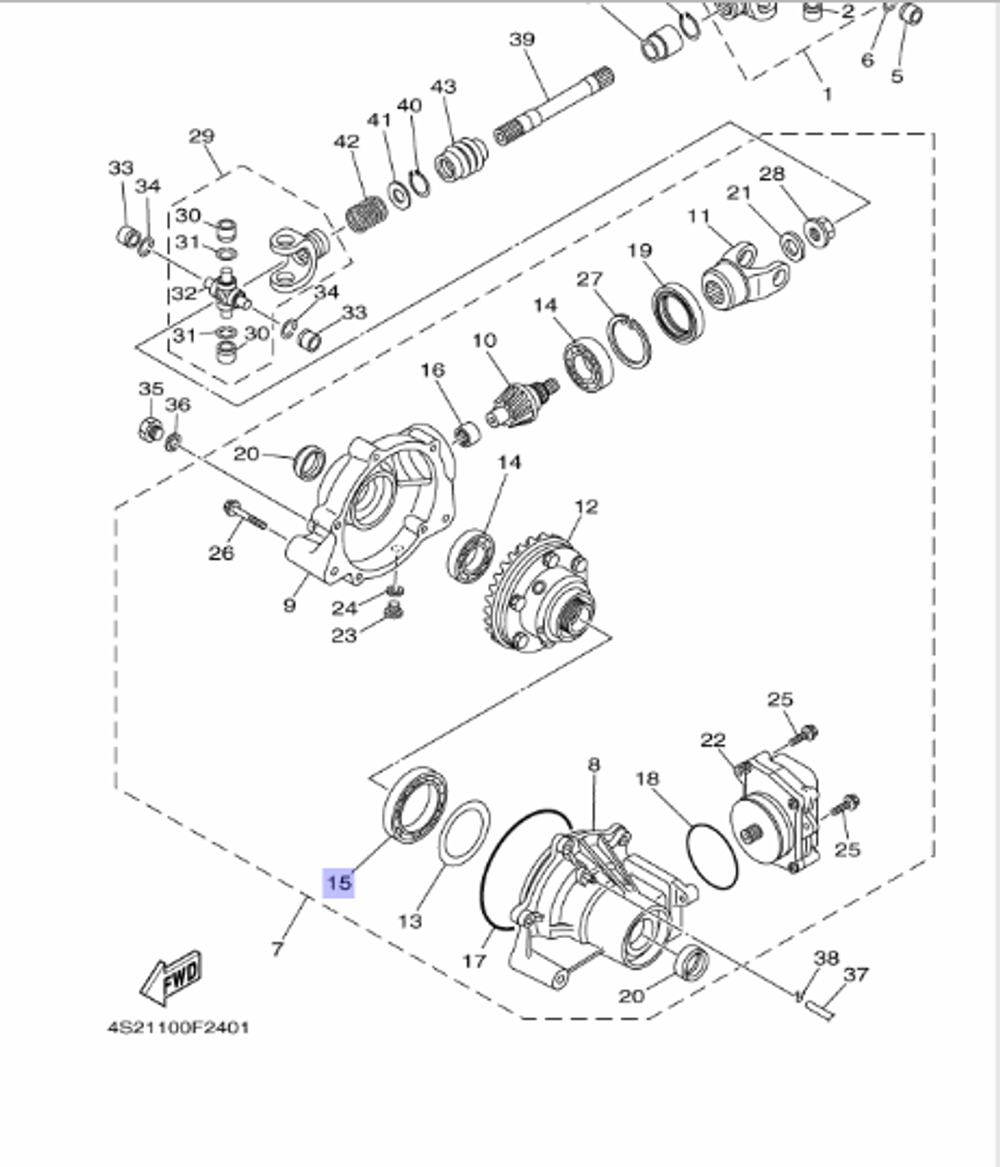 Подшипник Yamaha 3B44616400