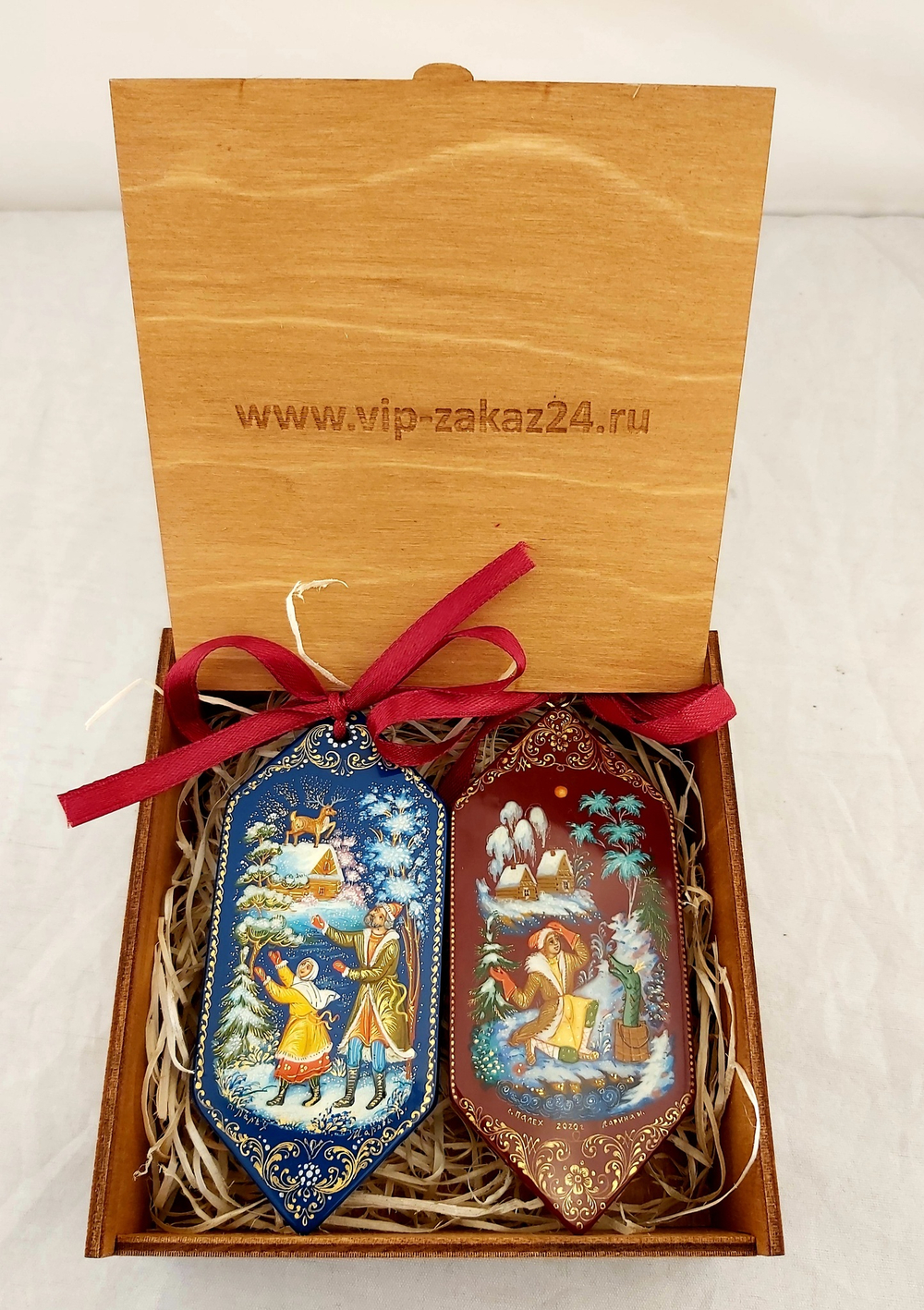 Набор ёлочных игрушек "Конфеты с росписью Палех-3"