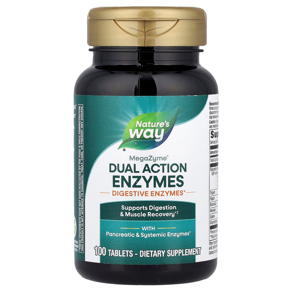 Nature's Way, MegaZyme®, Dual Action Enzymes, 100 Tablets