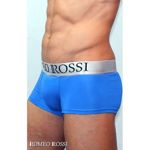 Мужские трусы боксеры синие Romeo Rossi Steel  Blue Boxer RR00014