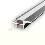 Алюминиевый рамочный врезной профиль с двухсторонней подсветкой для фасадов, Серебро купить с доставкой, Казахстан