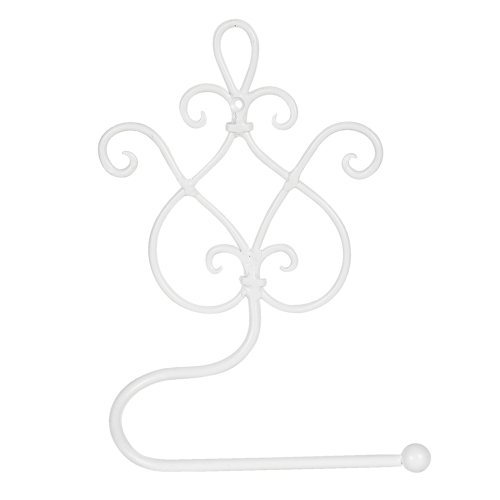 Держатель для туалетной бумаги "Вензель" белый 17x7x22см