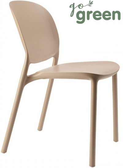 Стул пластиковый Hug Go Green бежевый