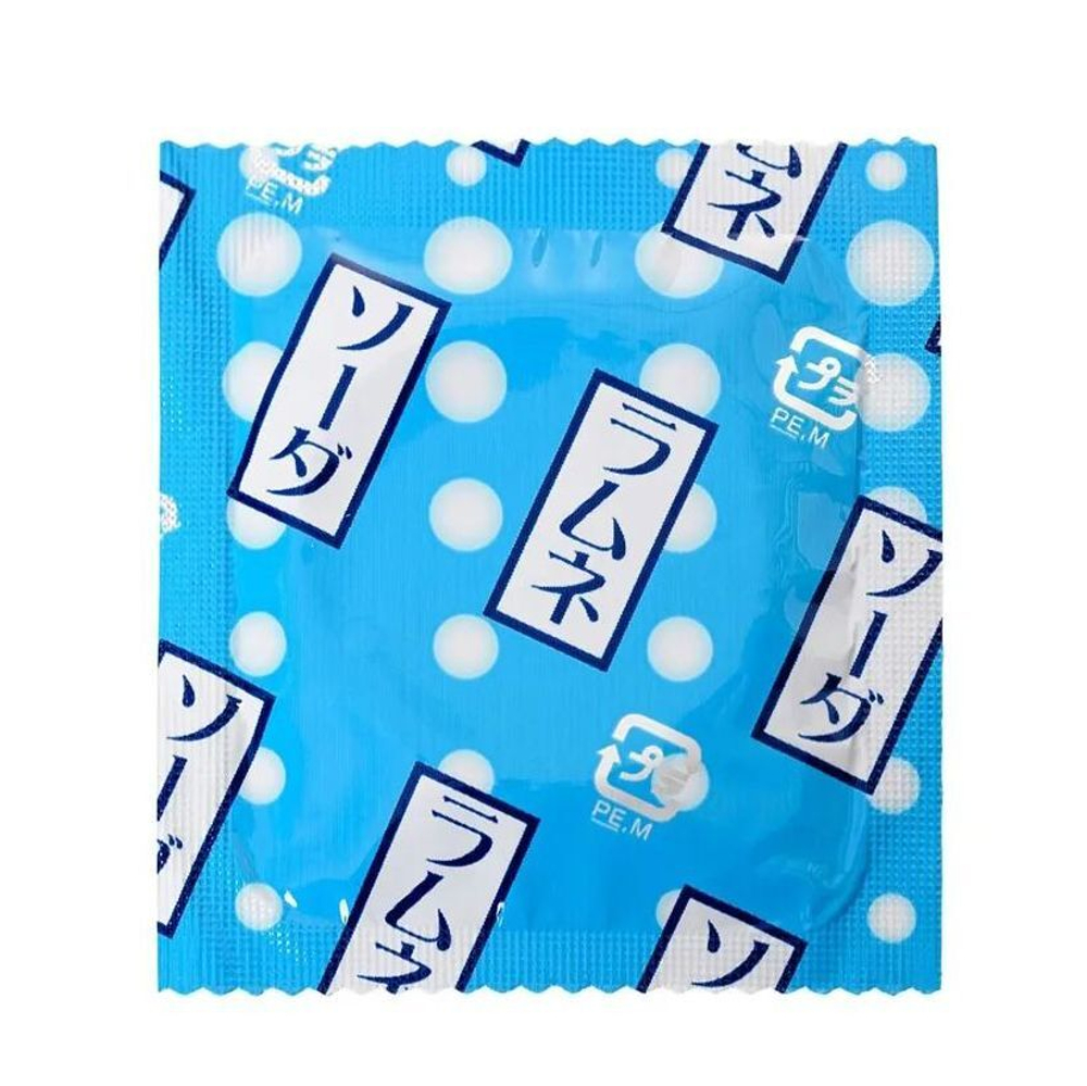 Презервативы Sagami Studded Lemonade с ароматом лимонада - 5 шт. (Цвет: голубой)