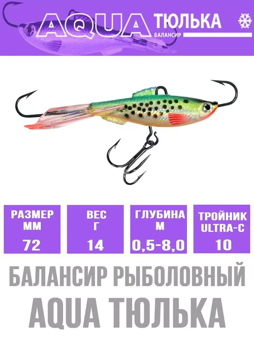 Балансир для рыбалки AQUA ТЮЛЬКА