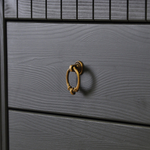 Комод Неаполь из натурального дерева с 5-ю ящиками, серый