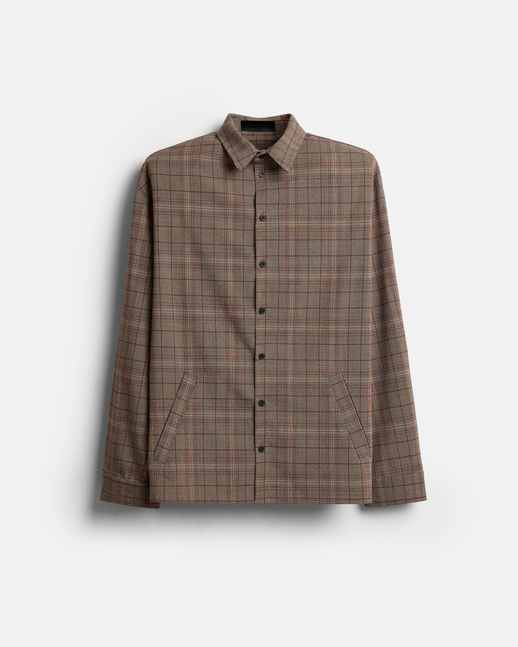 РУБАШКА-КЕЙП ИЗ КОСТЮМНОЙ ТКАНИ