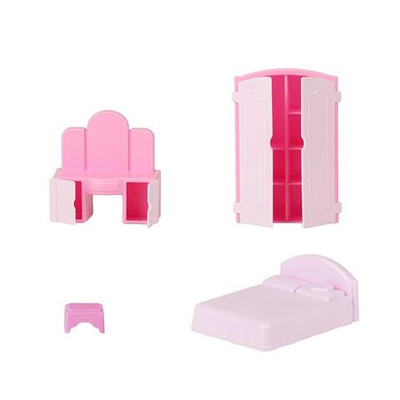 Набор мебели для кукол "Спальня" 4 предмета (Совтехстром)