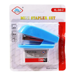 Набор степлер и скобы номер 24/6, MC-Basir, маленький, скрепление до 15 листов стандартной плотности, скрепки степлерные оцинкованные 1000 шт