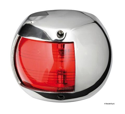 Огонь ходовой Compact 12, нержавеющий корпус, 12 В, красный