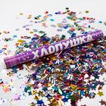 Пневмохлопушка (12/30 см), Звезды фольга, Ассорти, 1 шт.