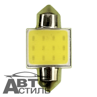 Светодиод 12V T11x31 COB WHITE 12CHIP  (салон) шт Y0008-31