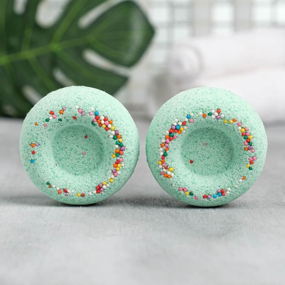 Набор из 2 бурлящих пончиков «АвоКардио» с цитрусовым ароматом (Цвет: не задано)