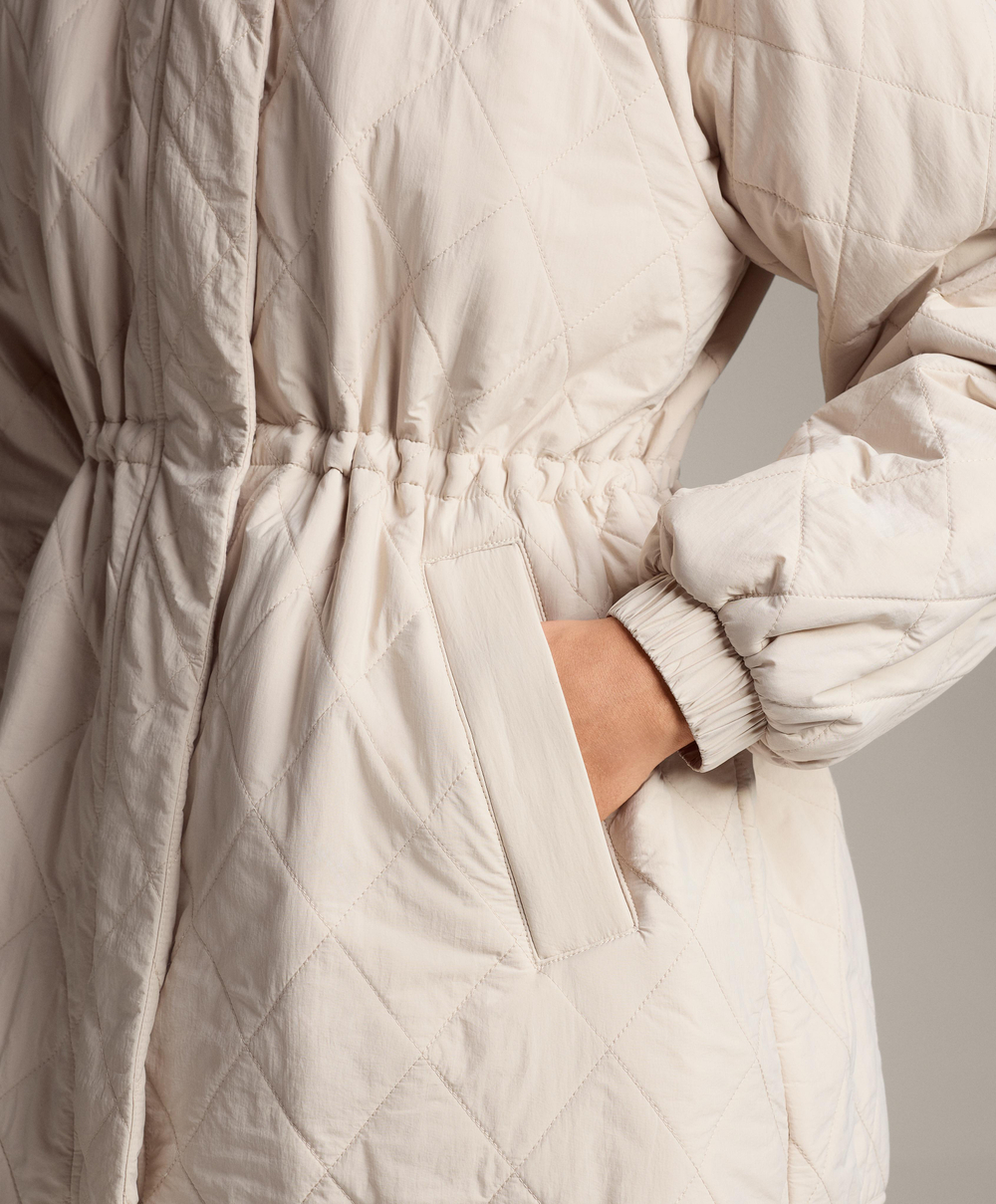 Oysho Длинная стеганая куртка FELLEX® с AEROGEL, норка