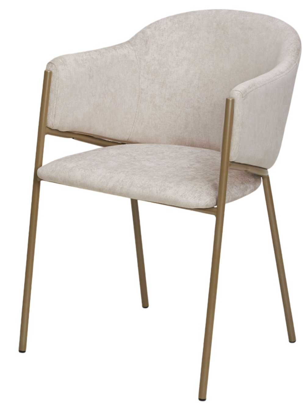 Стул М-City DISAUR Дилл, Rain 8 Слоновая Кость, Велюр, Шампань каркас