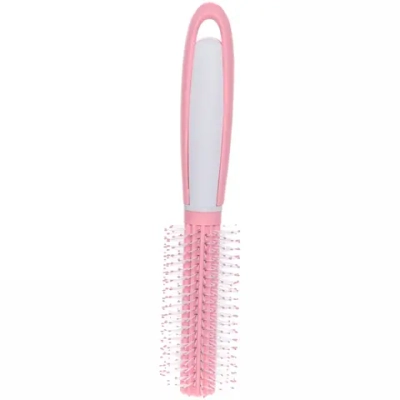 Расческа массажная брашинг «Silk hair», цвет розовый, 22см, d-2см (блистер Ultramarine)