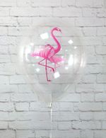 Шар (12"/30 см) Фламинго, Ассорти Пастель-Кристал, 2 ст. 25 шт.
