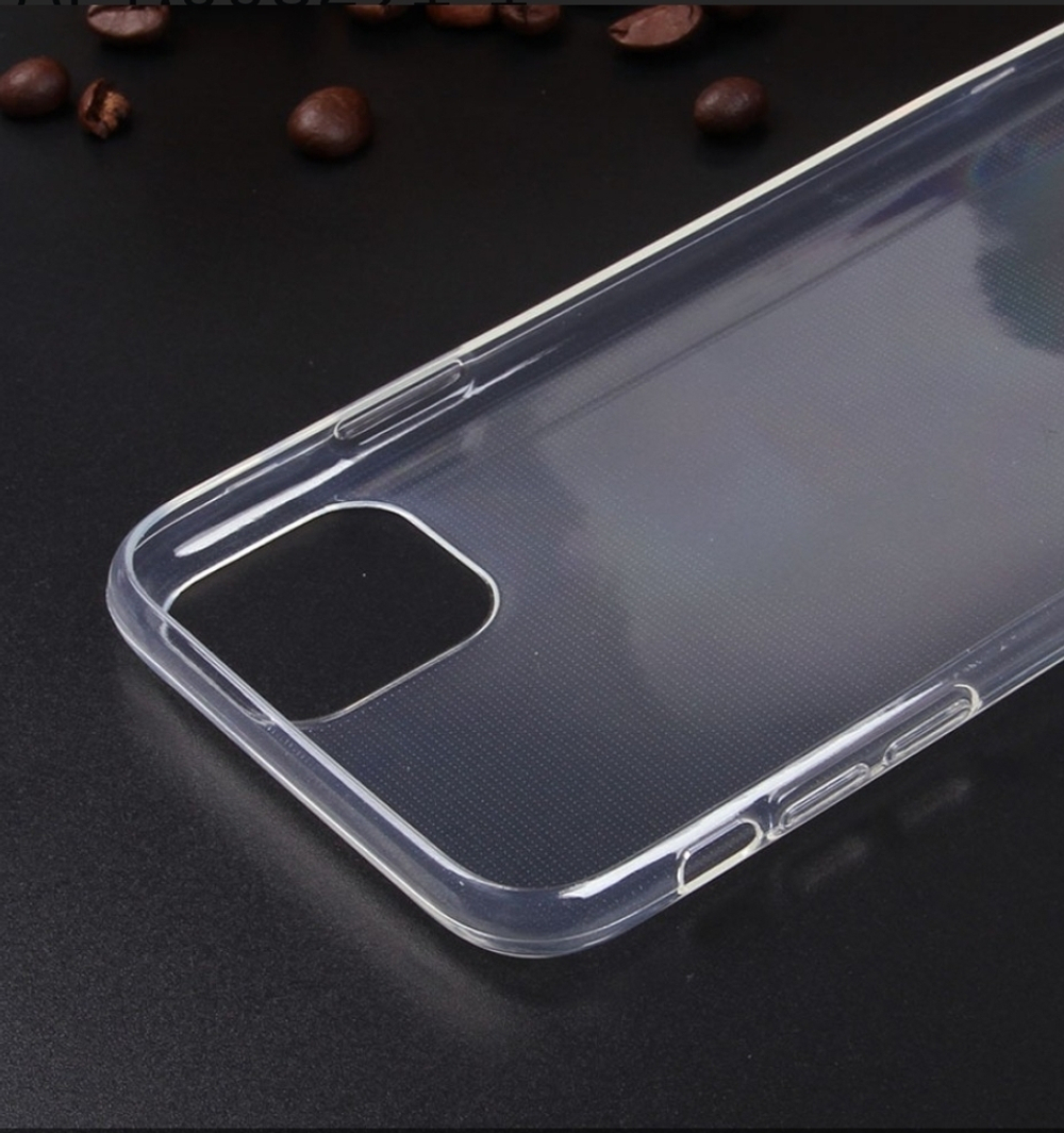 Прозрачный ультратонкий силиконовый чехол  на iPhone 11 / Чехол на Айфон 11