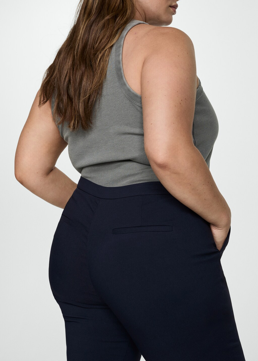 Хлопковая футболка с круглым вырезом горловины