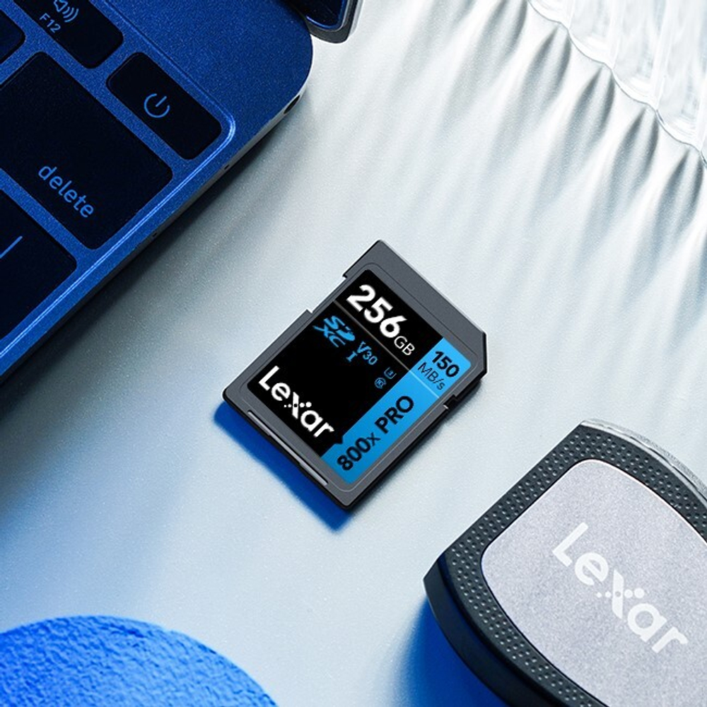 Карта памяти Lexar High-Performance 800x Blue PRO SDXC 256GB UHS-I U3 V30, R/W 150/45 МБ/с
