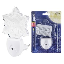 DTL-315 Цветок-White-Sensor Светильник-ночник. С фотосенсором день-ночь. Белый. ТМ Uniel