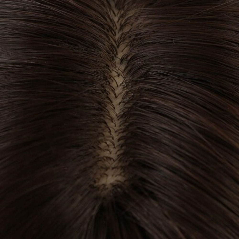 Парик искусственный с чёлкой, 60 см, каштановый цвет