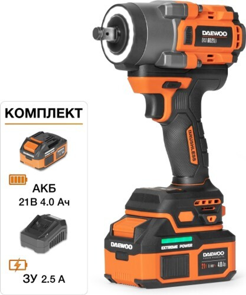 Гайковерт аккумуляторный DAEWOO DAX 6021Li SET ударный