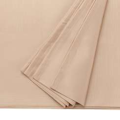 Скатерть жаккардовая бежевого цвета из хлопка с вышивкой Essential, 180х180 см