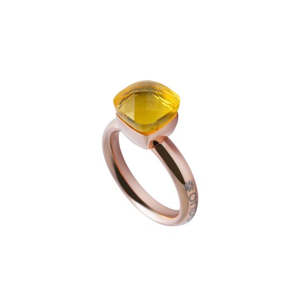 Кольцо Qudo Firenze light topaz 16.5 мм 611923 BR/RG размер 16,5
