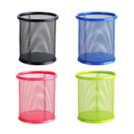 Подставка для канцелярских принадлежностей Basir металлическая, круглый стакан в сетку, 10*8 см, 4 цвета ассортимент