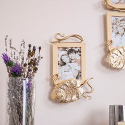 Фоторамка Monstera Deliciosa (Монстера) Айвори Мраморное золото